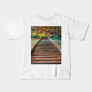 Autumnal Stairs Kids T-Shirt